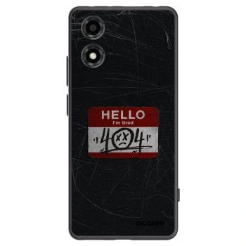 Picasee crna silikonska maskica za Motorola Moto E14 - HELLO 404
