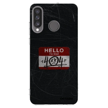 Picasee silikonska prozirna maskica za Huawei P30 Lite - HELLO 404