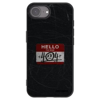 Picasee crna silikonska maskica za Apple iPhone 17e - HELLO 404