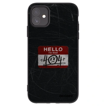 Picasee crna silikonska maskica za Apple iPhone 11 - HELLO 404