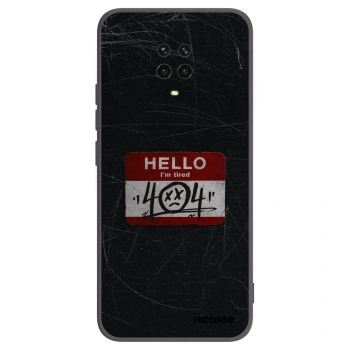 Picasee crna silikonska maskica za Xiaomi Redmi Note 9 Pro - HELLO 404