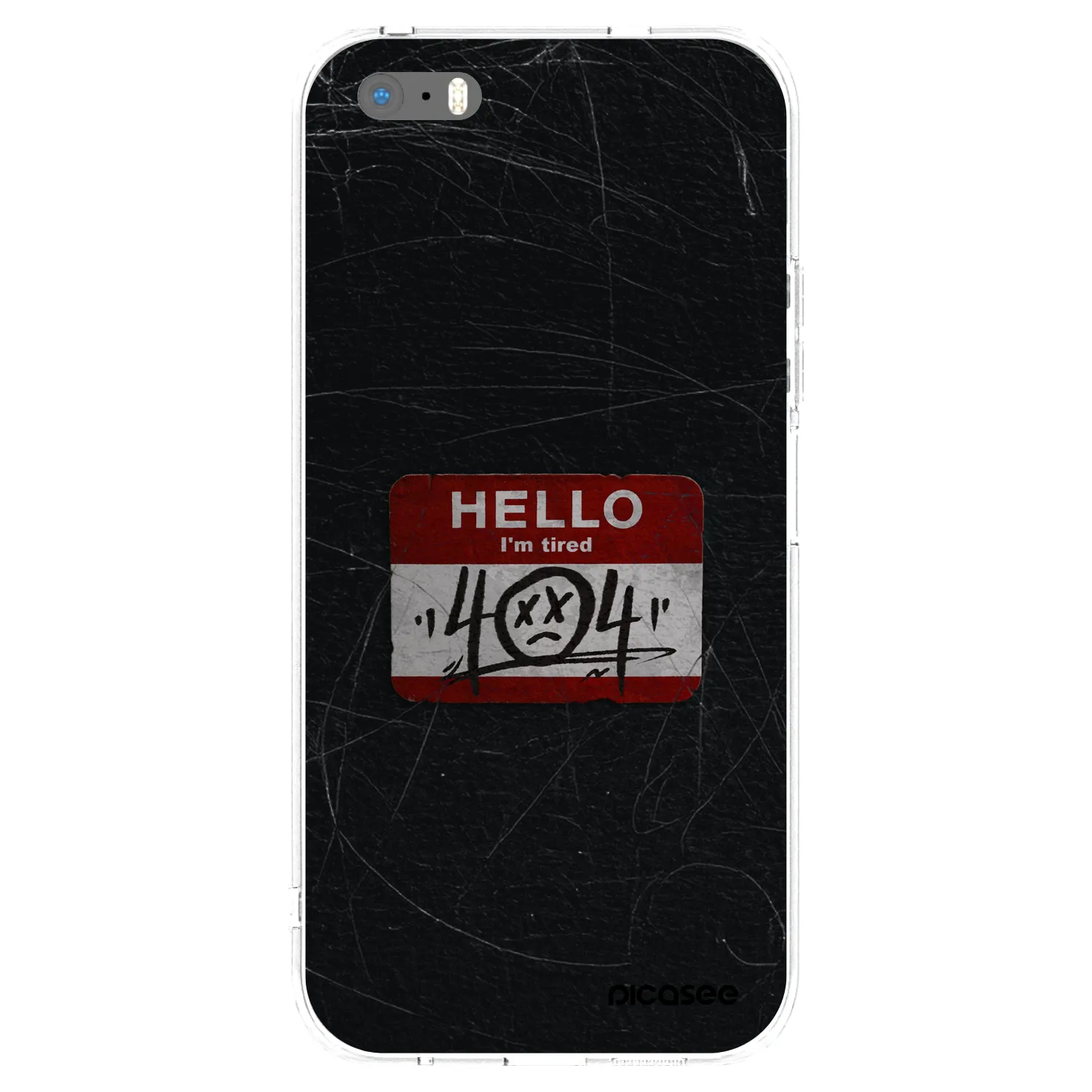 Picasee silikonska prozirna maskica za Apple iPhone 5/5S/SE - HELLO 404