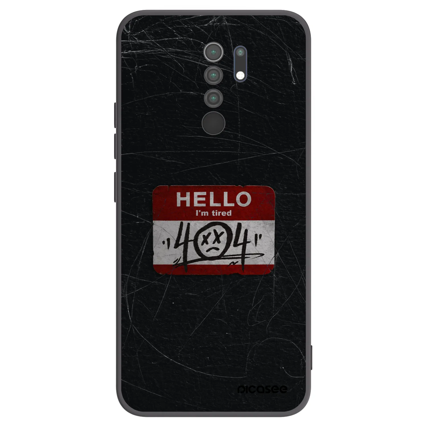 Picasee crna silikonska maskica za Xiaomi Redmi 9 - HELLO 404
