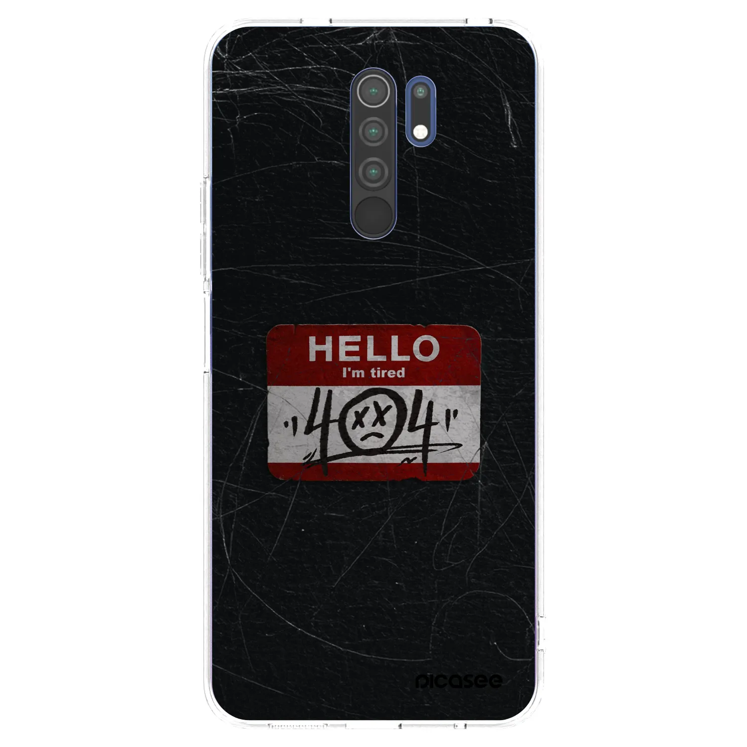 Picasee silikonska prozirna maskica za Xiaomi Redmi 9 - HELLO 404
