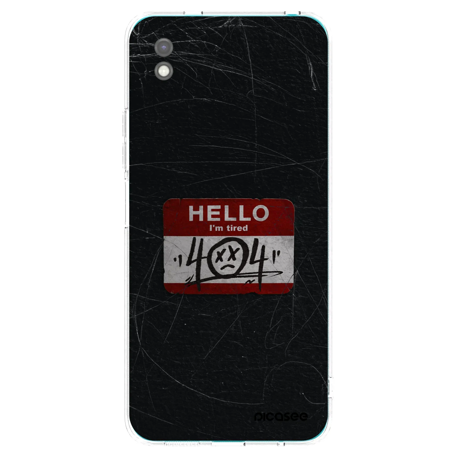 Picasee crna silikonska maskica za Xiaomi Redmi 9A - HELLO 404