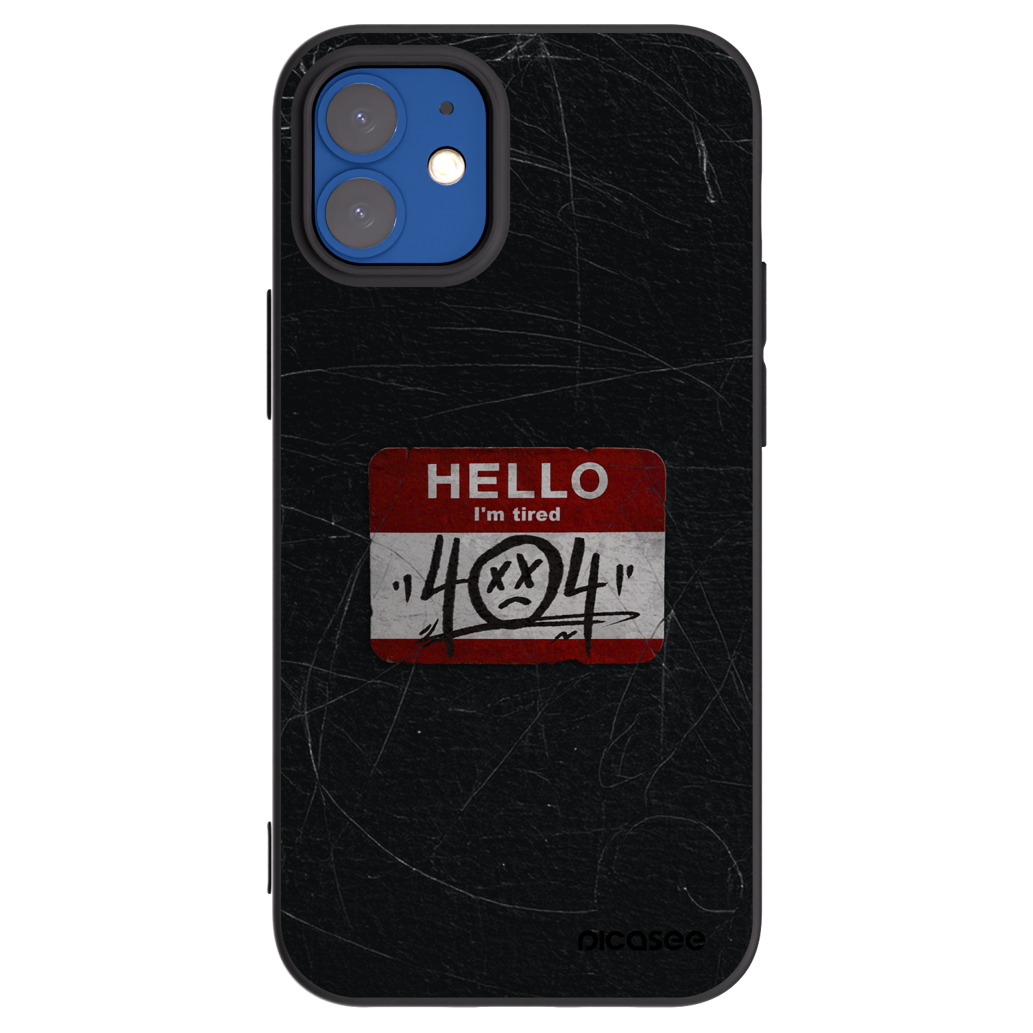 Picasee crna silikonska maskica za Apple iPhone 12 mini - HELLO 404