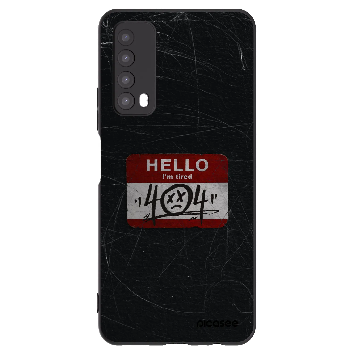 Picasee crna silikonska maskica za Huawei P Smart 2021 - HELLO 404