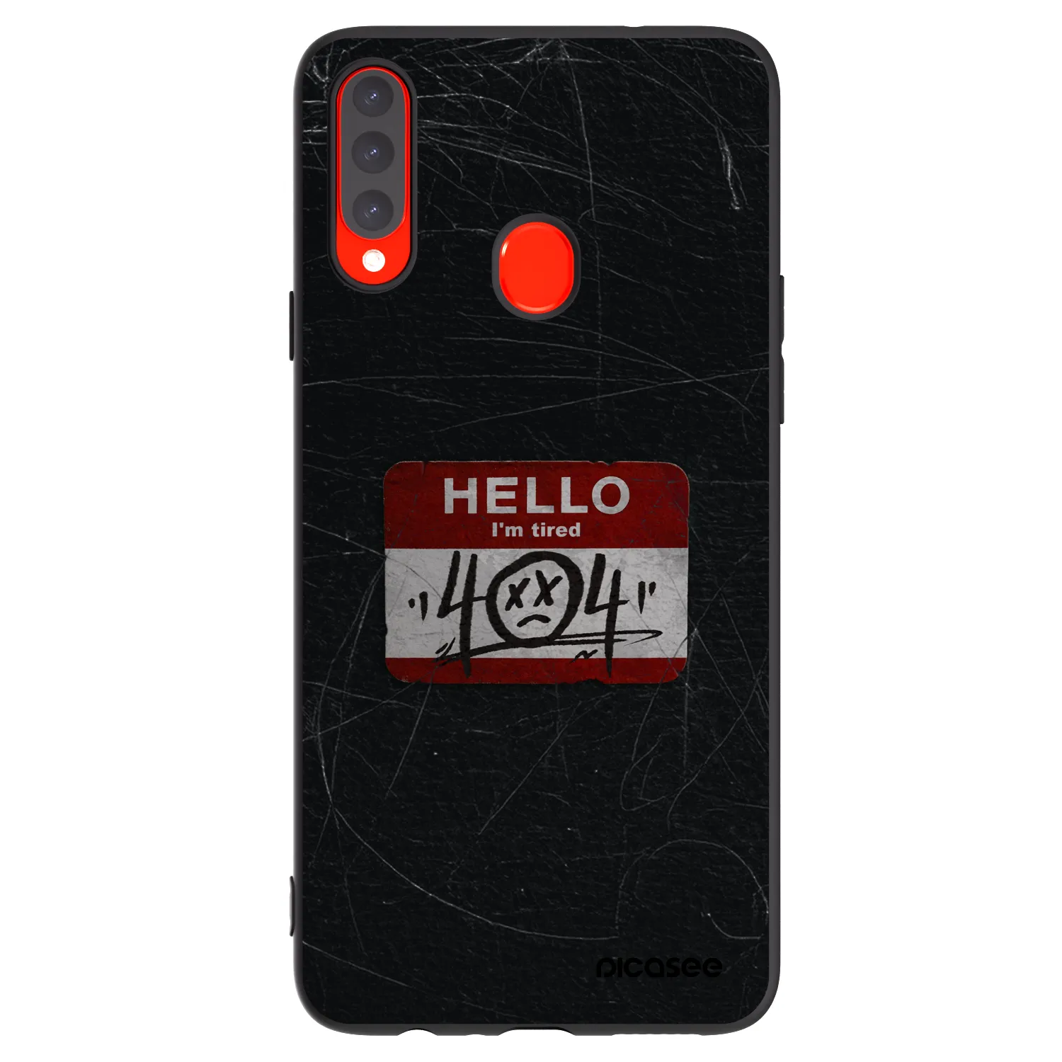 Picasee crna silikonska maskica za Samsung Galaxy A20s - HELLO 404