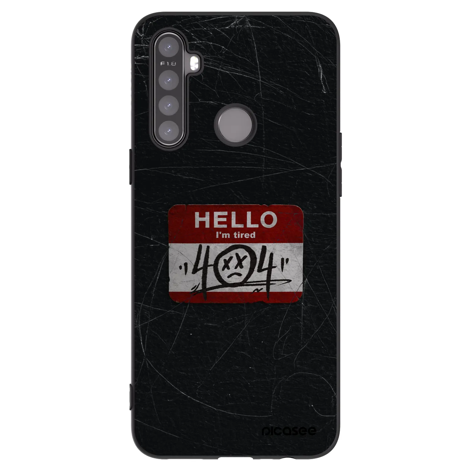 Picasee crna silikonska maskica za Realme 6i - HELLO 404