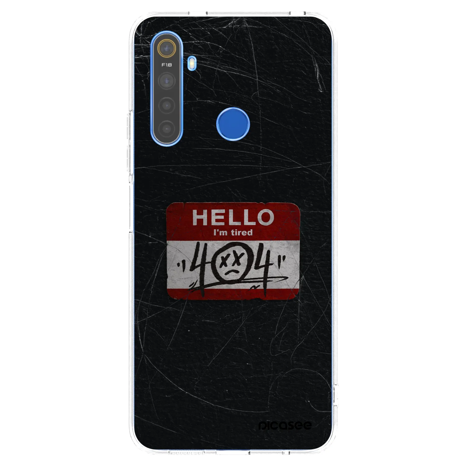 Picasee silikonska prozirna maskica za Realme 5 - HELLO 404