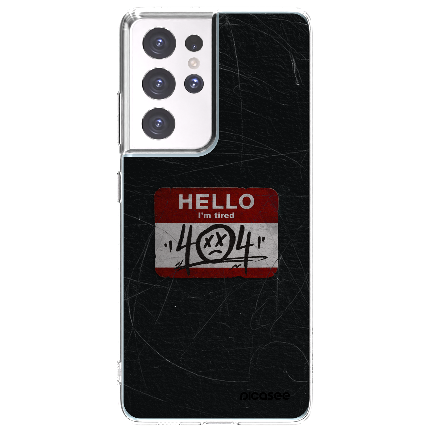 Picasee silikonska prozirna maskica za Samsung Galaxy S21 Ultra 5G G998B - HELLO 404