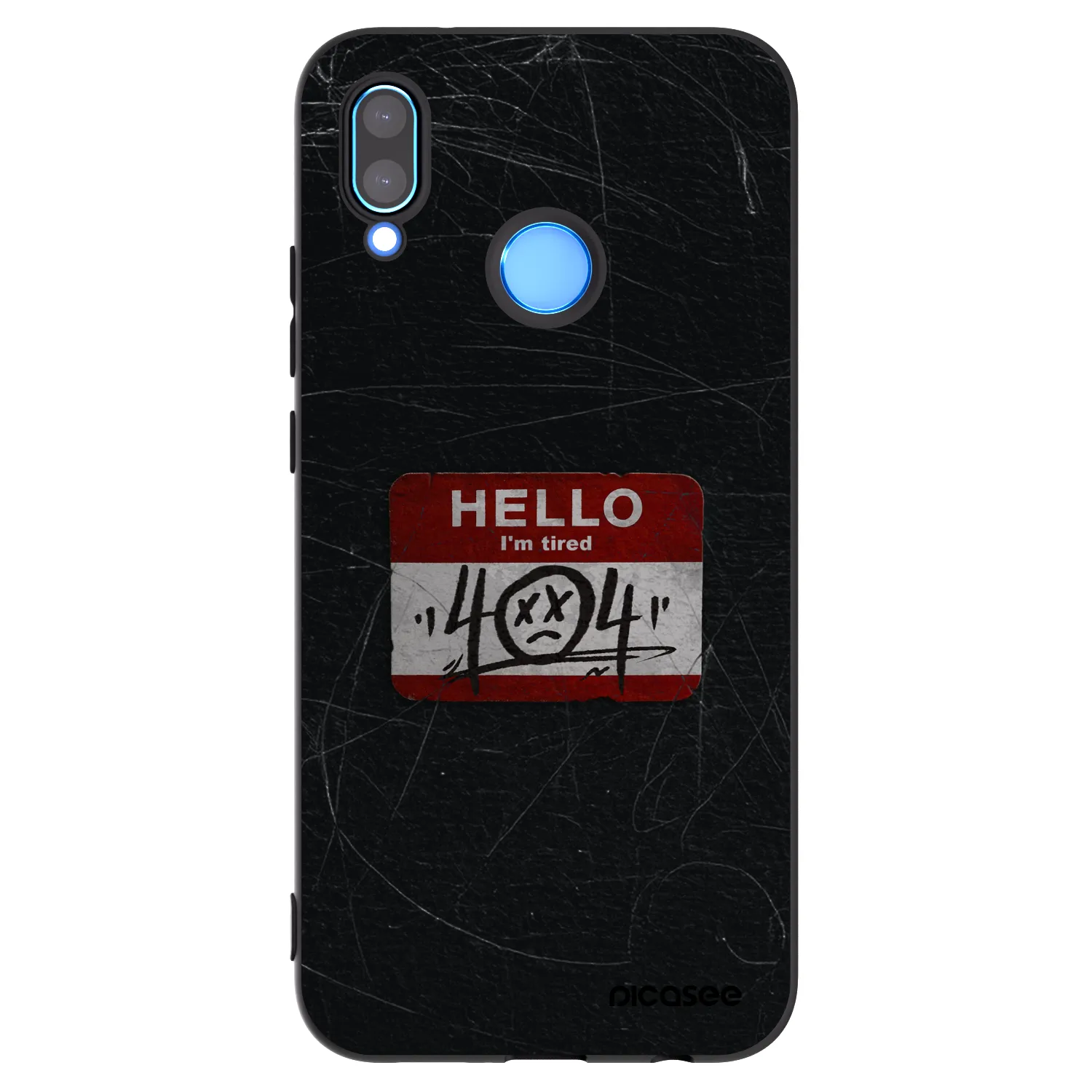 Picasee crna silikonska maskica za Huawei P20 Lite - HELLO 404