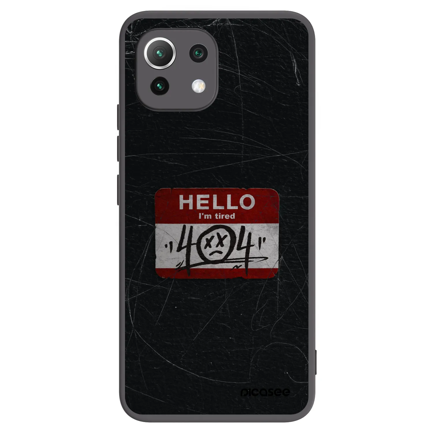 Picasee crna silikonska maskica za Xiaomi Mi 11 Lite - HELLO 404