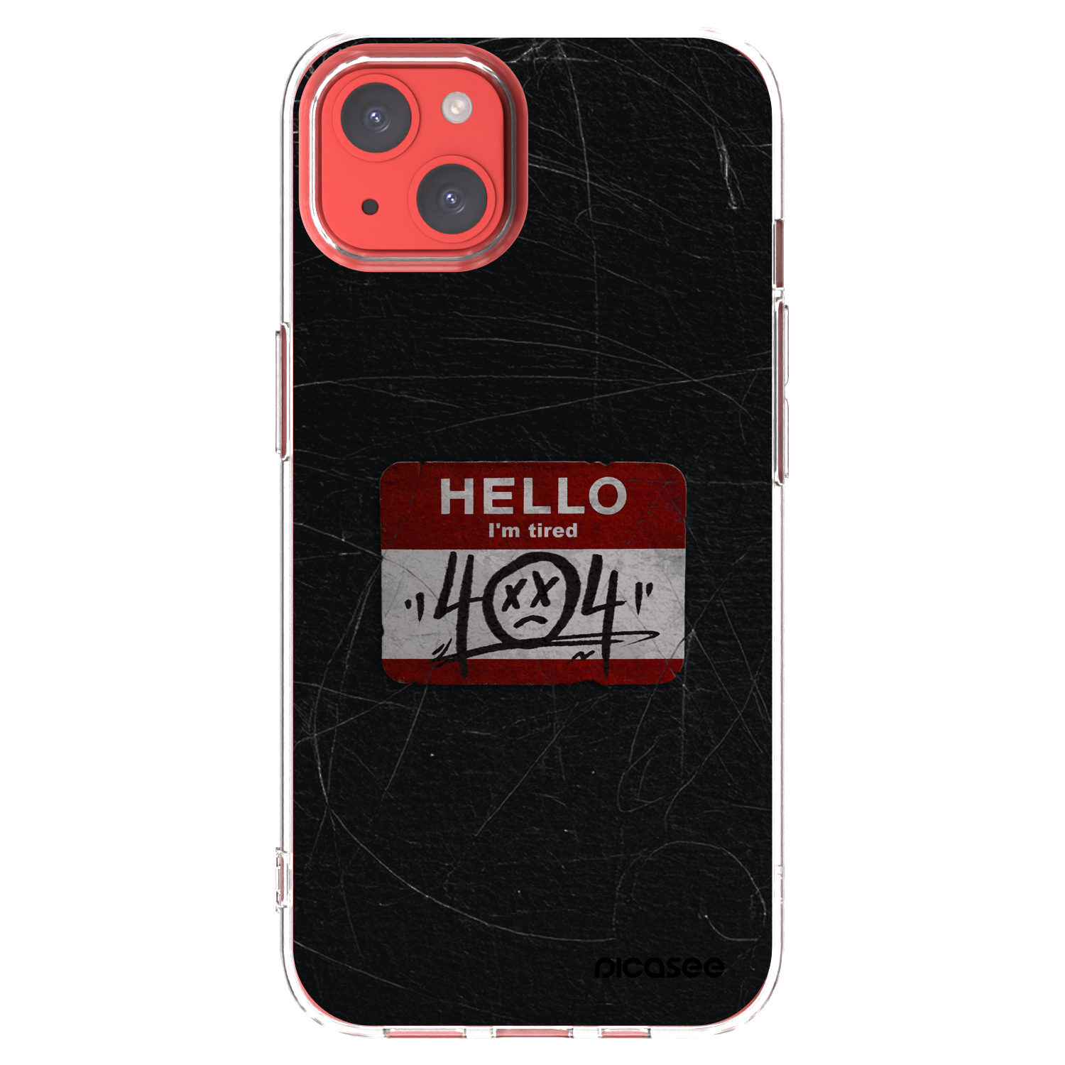 Picasee silikonska prozirna maskica za Apple iPhone 13 - HELLO 404