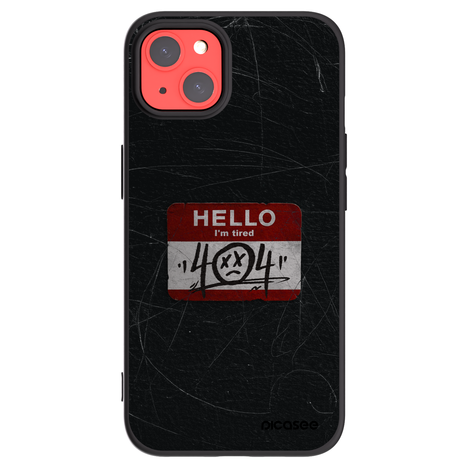Picasee crna silikonska maskica za Apple iPhone 13 - HELLO 404