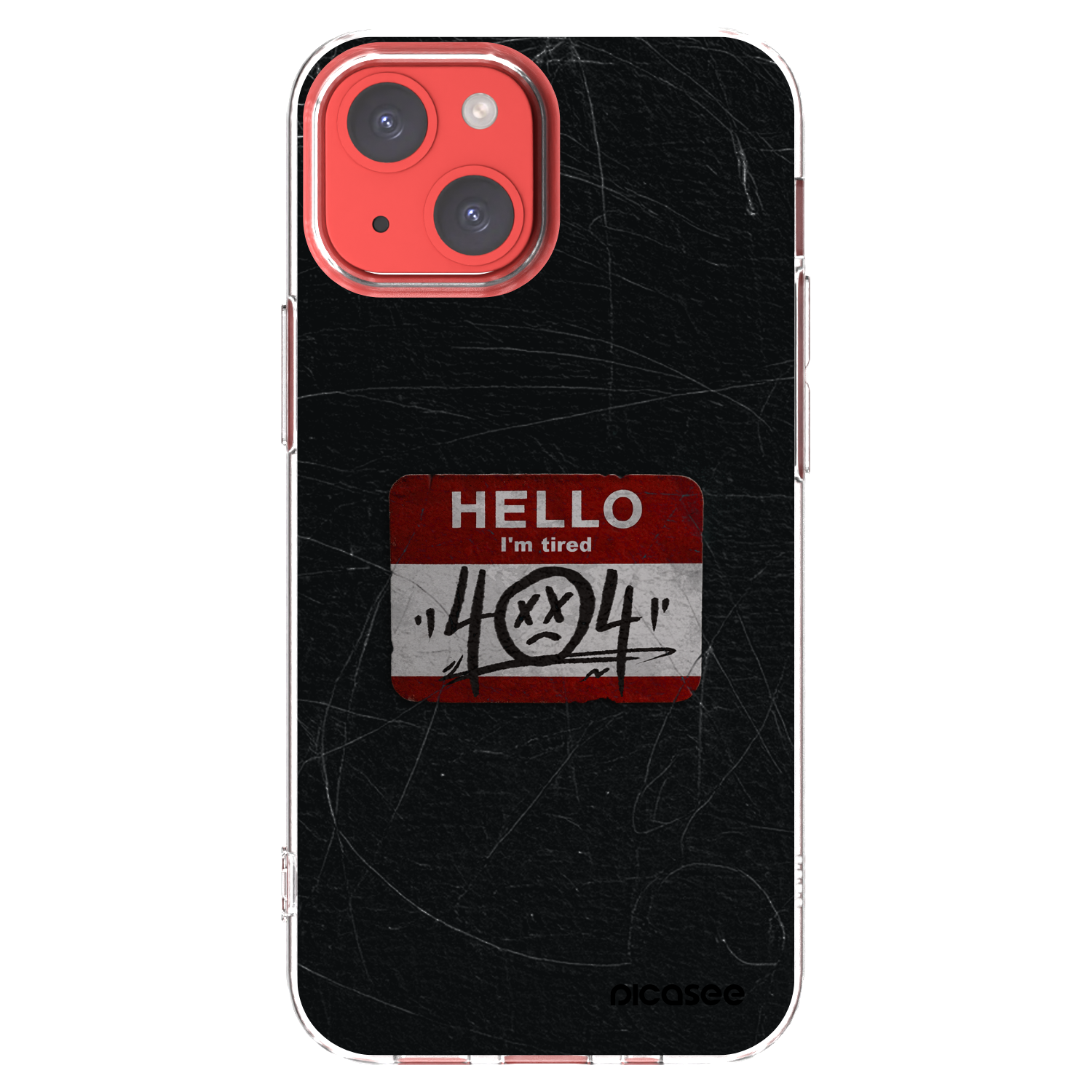 Picasee silikonska prozirna maskica za Apple iPhone 13 mini - HELLO 404