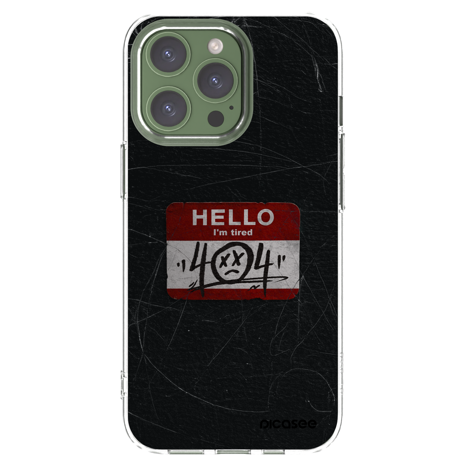 Picasee silikonska prozirna maskica za Apple iPhone 13 Pro - HELLO 404