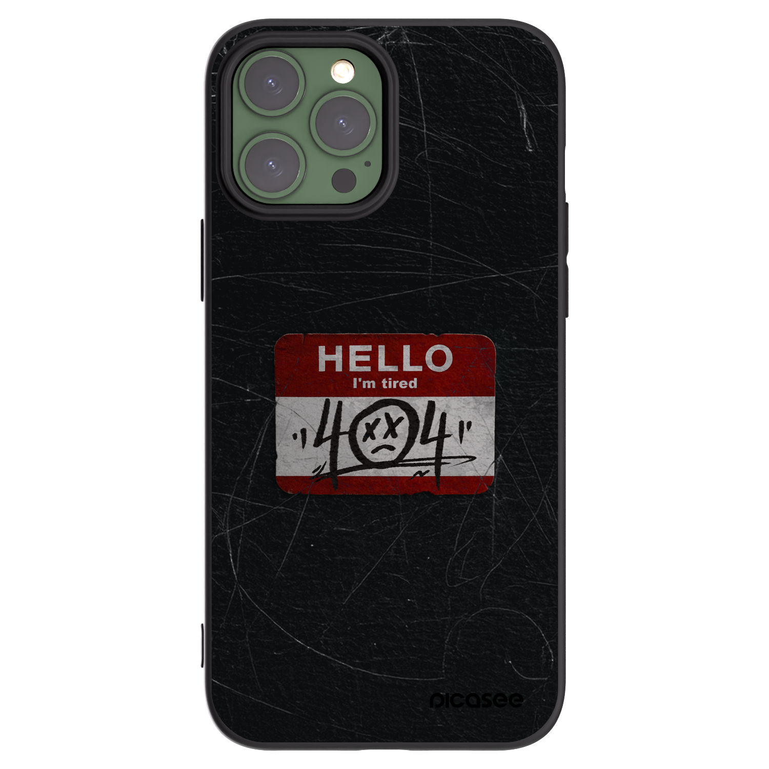 Picasee crna silikonska maskica za Apple iPhone 13 Pro Max - HELLO 404
