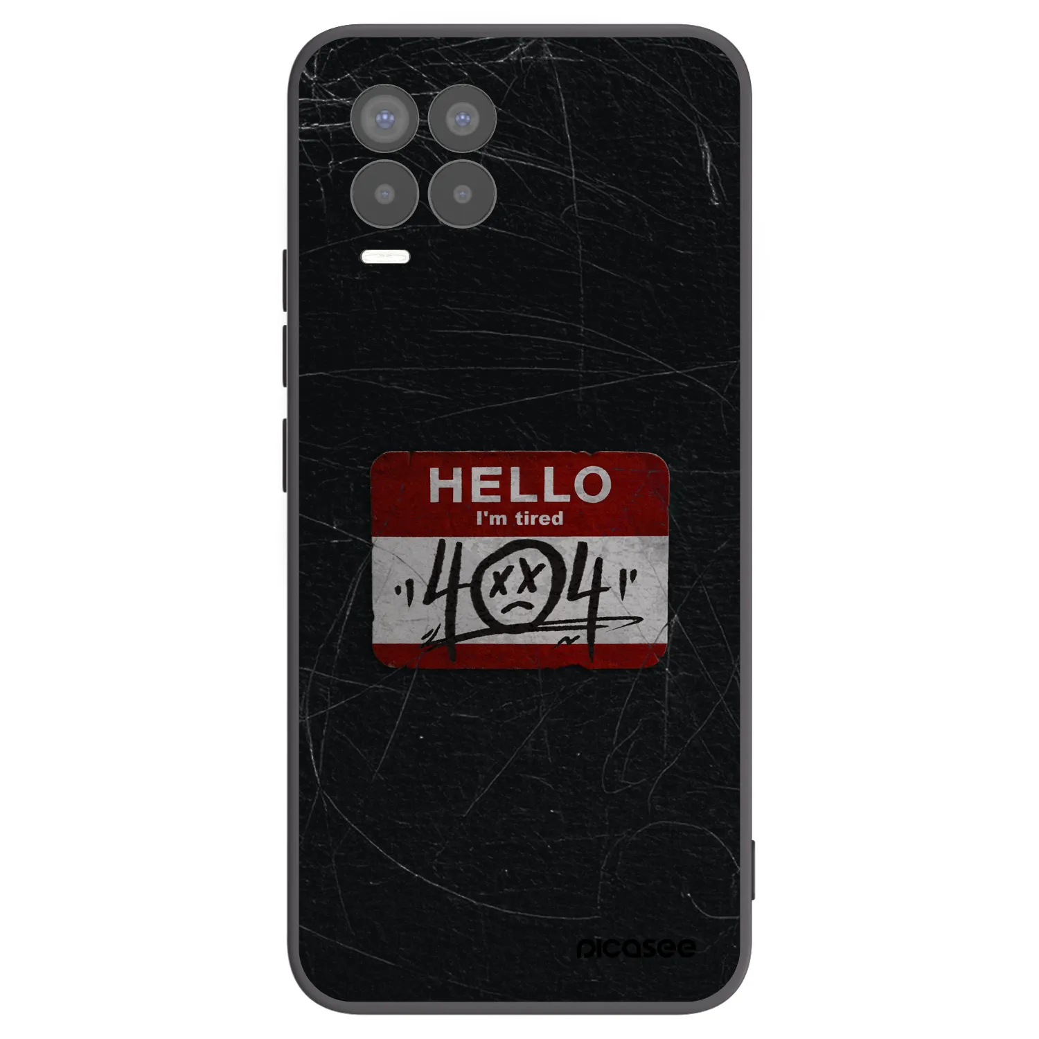 Picasee crna silikonska maskica za Realme 8 4G - HELLO 404