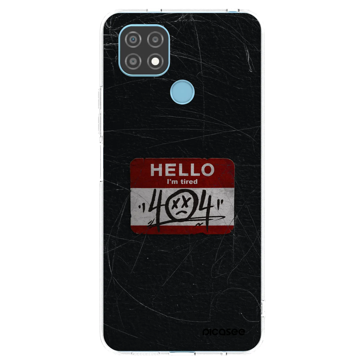 Picasee silikonska prozirna maskica za Realme C21 - HELLO 404