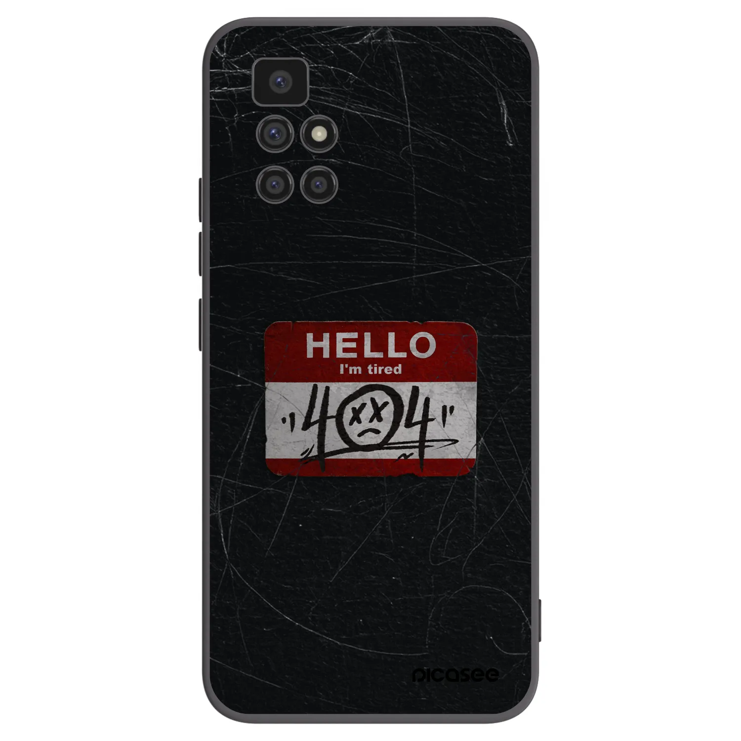 Picasee crna silikonska maskica za Xiaomi Redmi 10 - HELLO 404