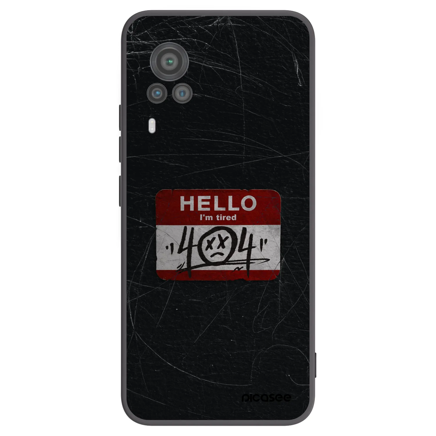 Picasee crna silikonska maskica za Vivo X60 Pro 5G - HELLO 404