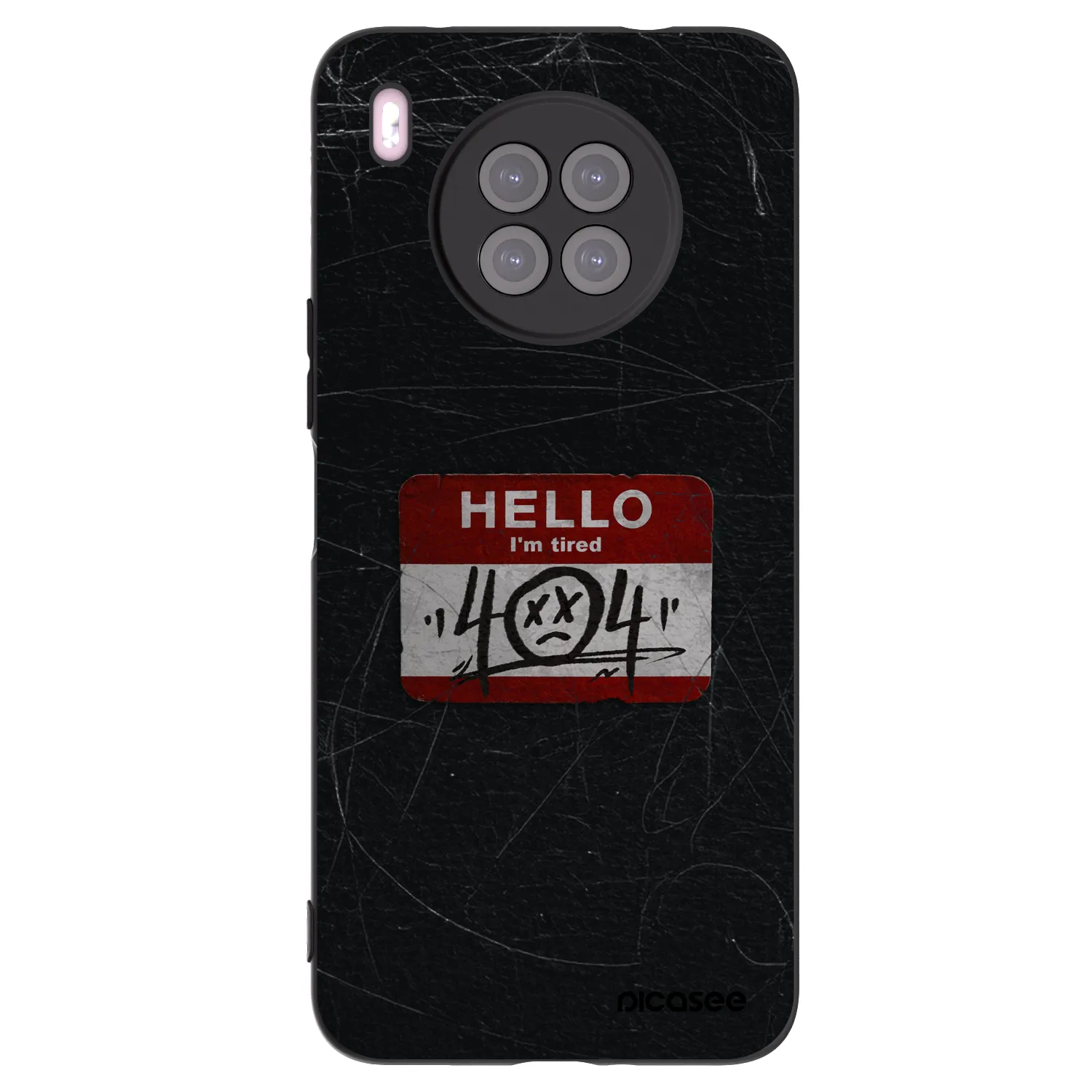 Picasee crna silikonska maskica za Huawei Nova 8i - HELLO 404