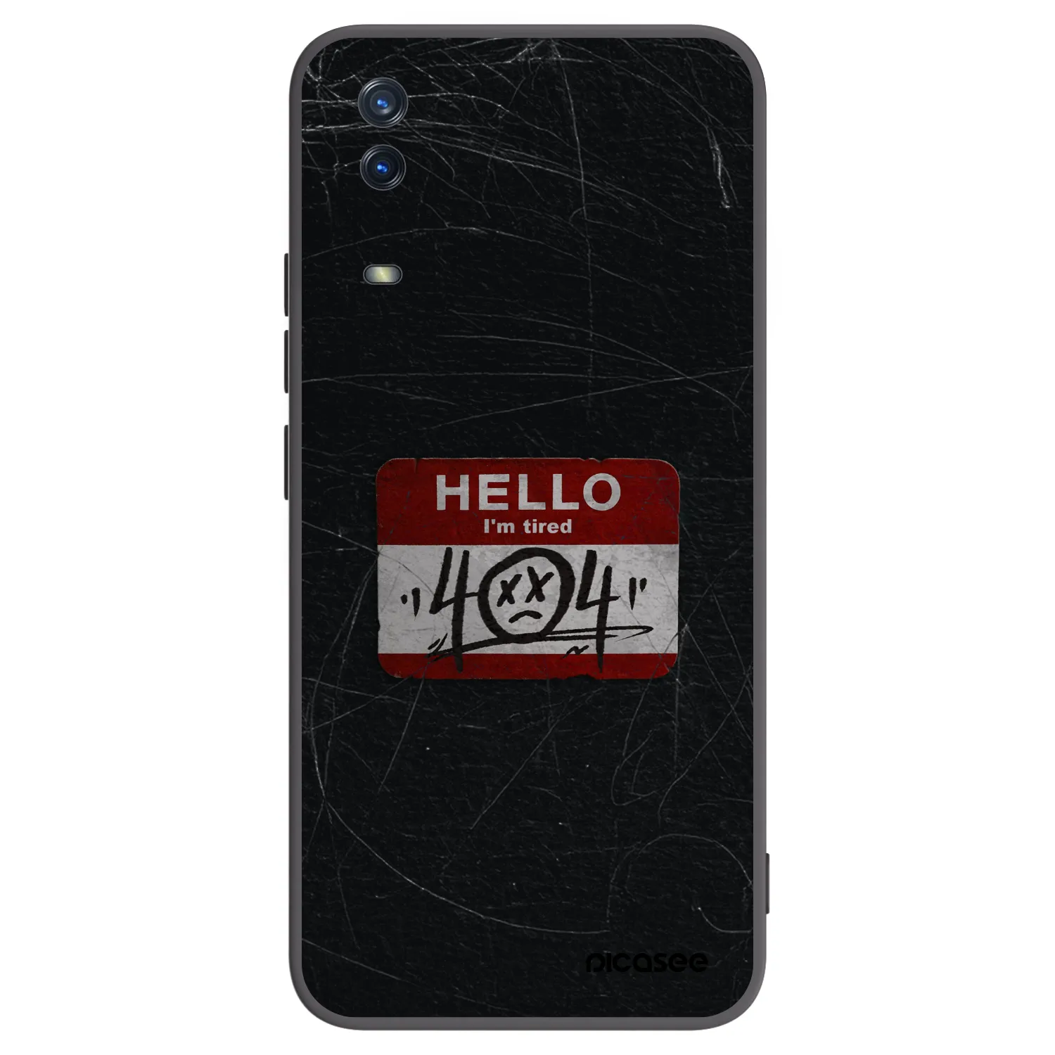 Picasee crna silikonska maskica za Vivo Y11s - HELLO 404