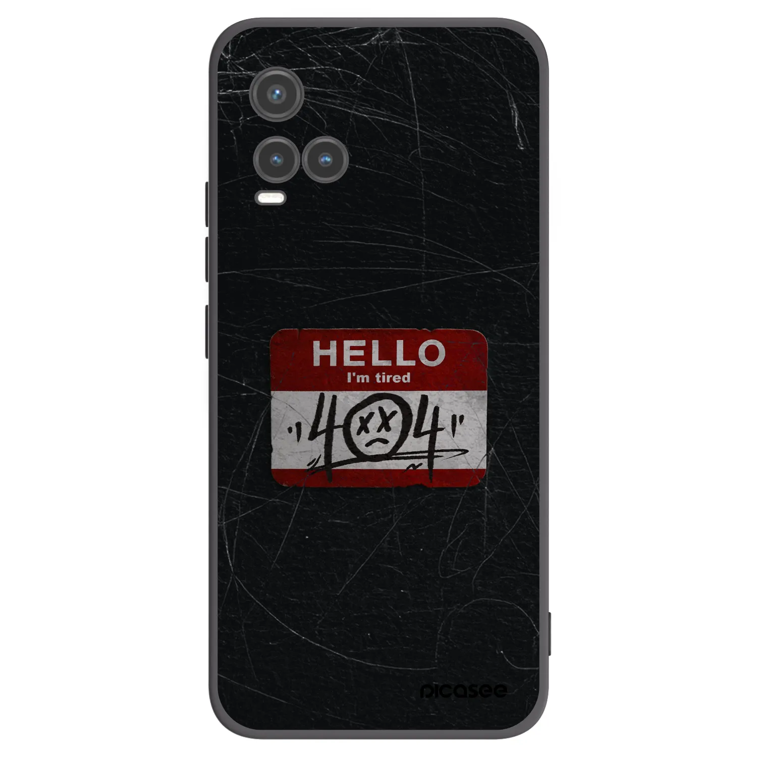 Picasee crna silikonska maskica za Vivo Y33s - HELLO 404