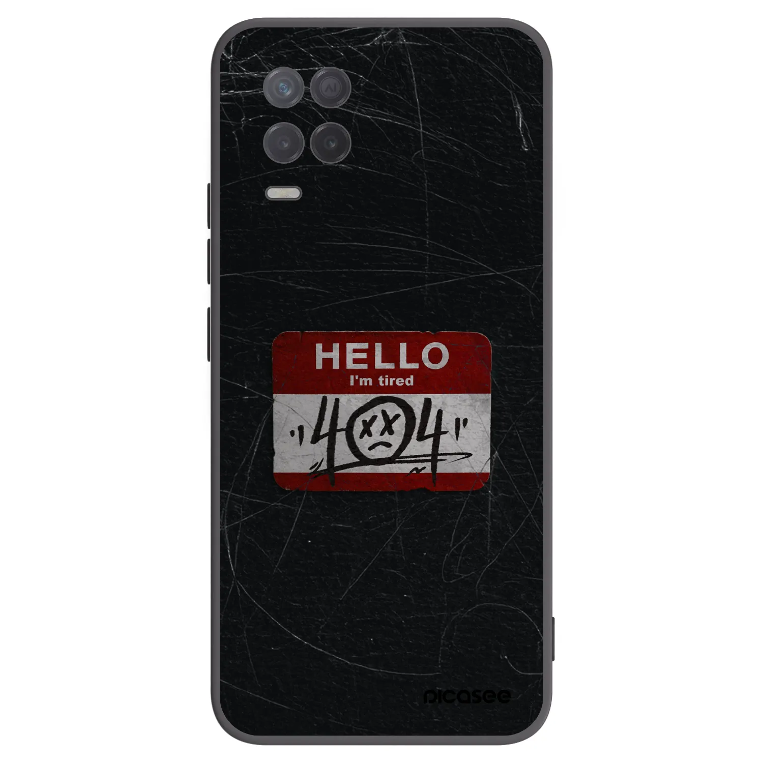 Picasee crna silikonska maskica za Realme 8 5G - HELLO 404