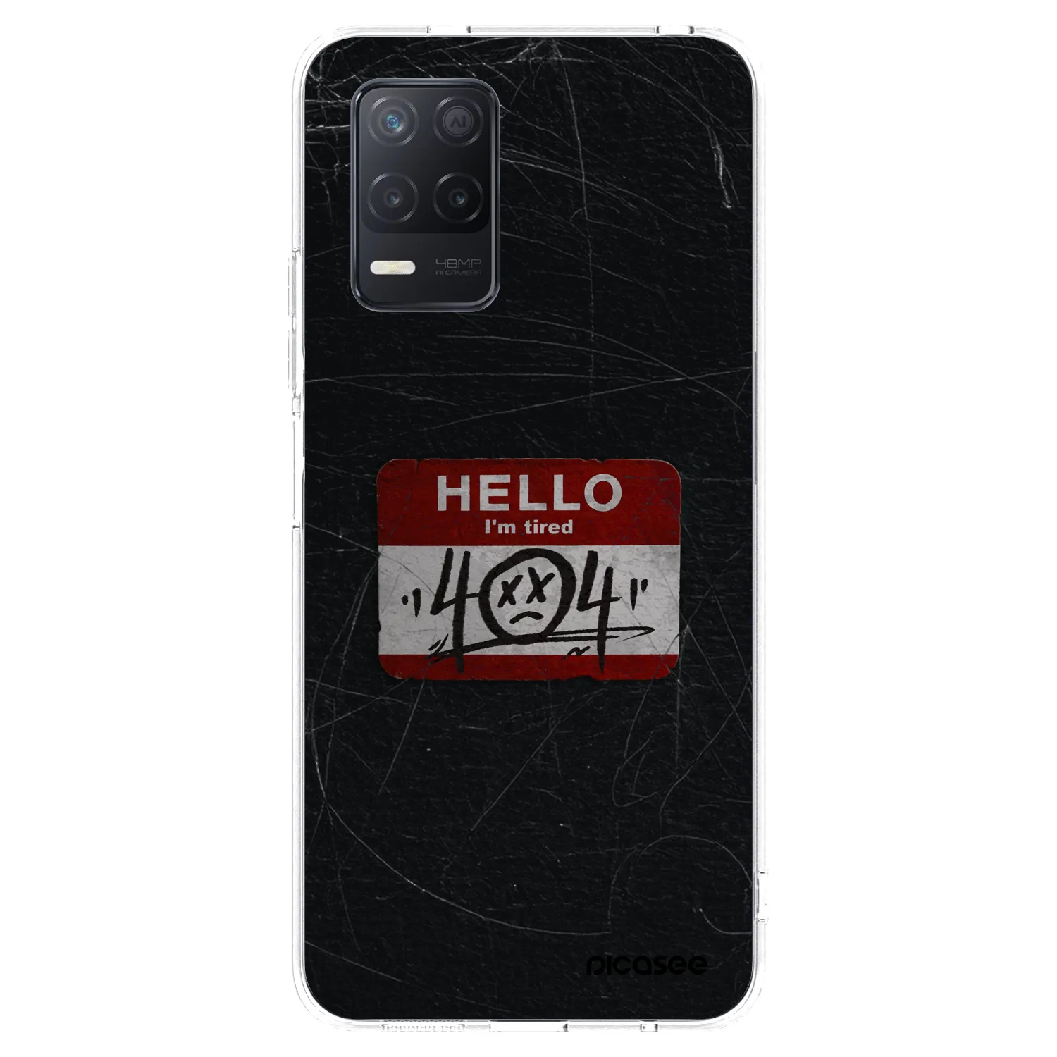 Picasee silikonska prozirna maskica za Realme 8 5G - HELLO 404