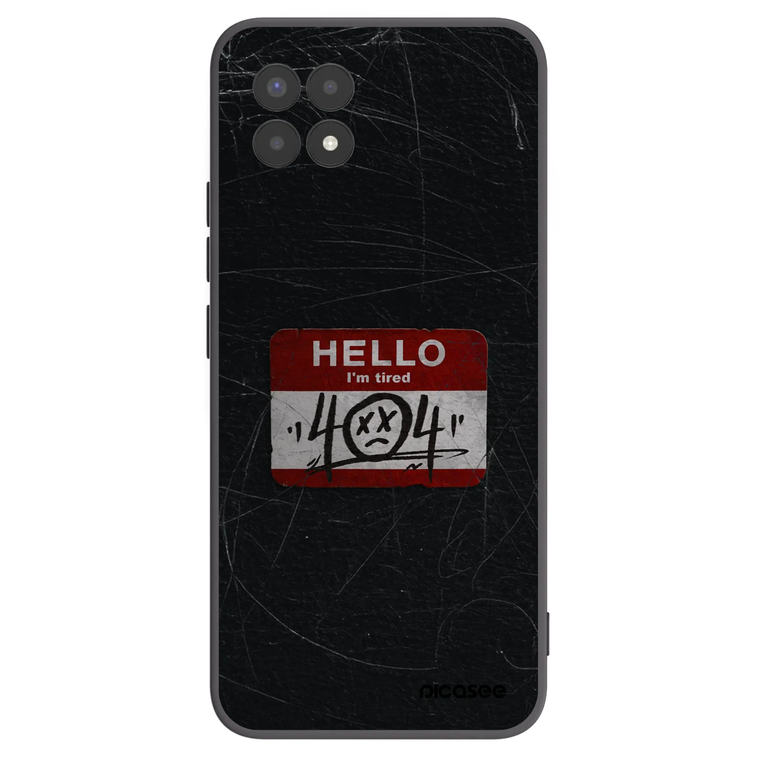 Picasee crna silikonska maskica za Realme 8i - HELLO 404