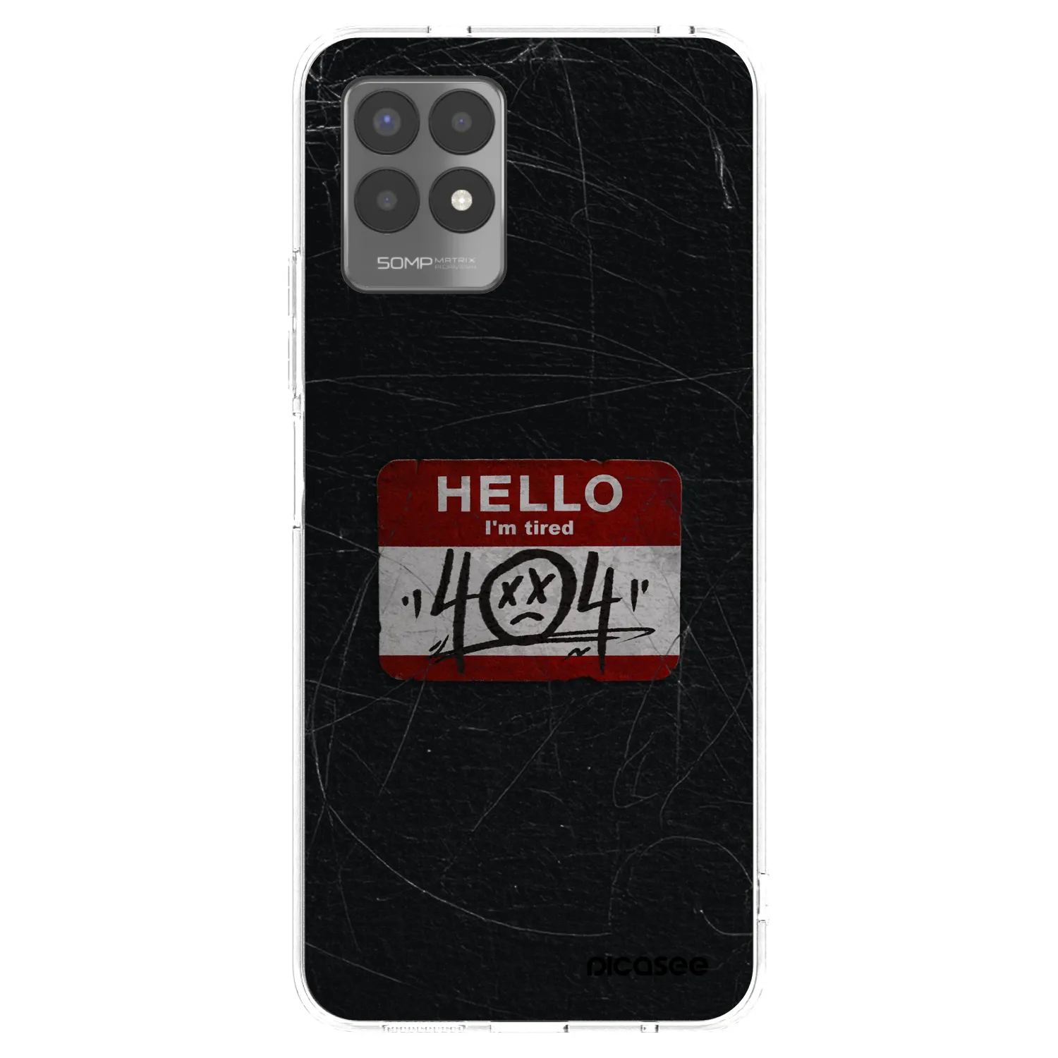 Picasee silikonska prozirna maskica za Realme 8i - HELLO 404