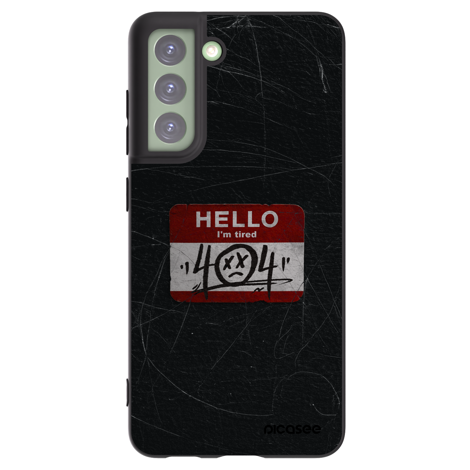 Picasee crna silikonska maskica za Samsung Galaxy S21 FE 5G - HELLO 404