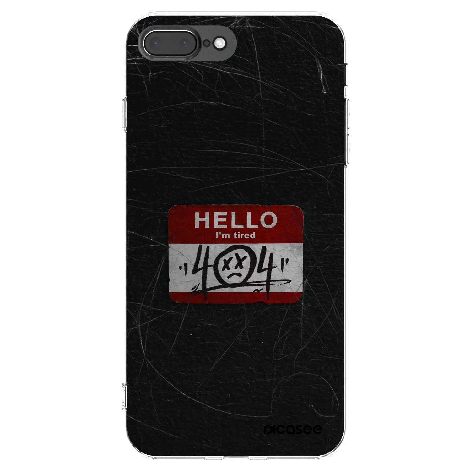 Picasee silikonska prozirna maskica za Apple iPhone 7 Plus - HELLO 404