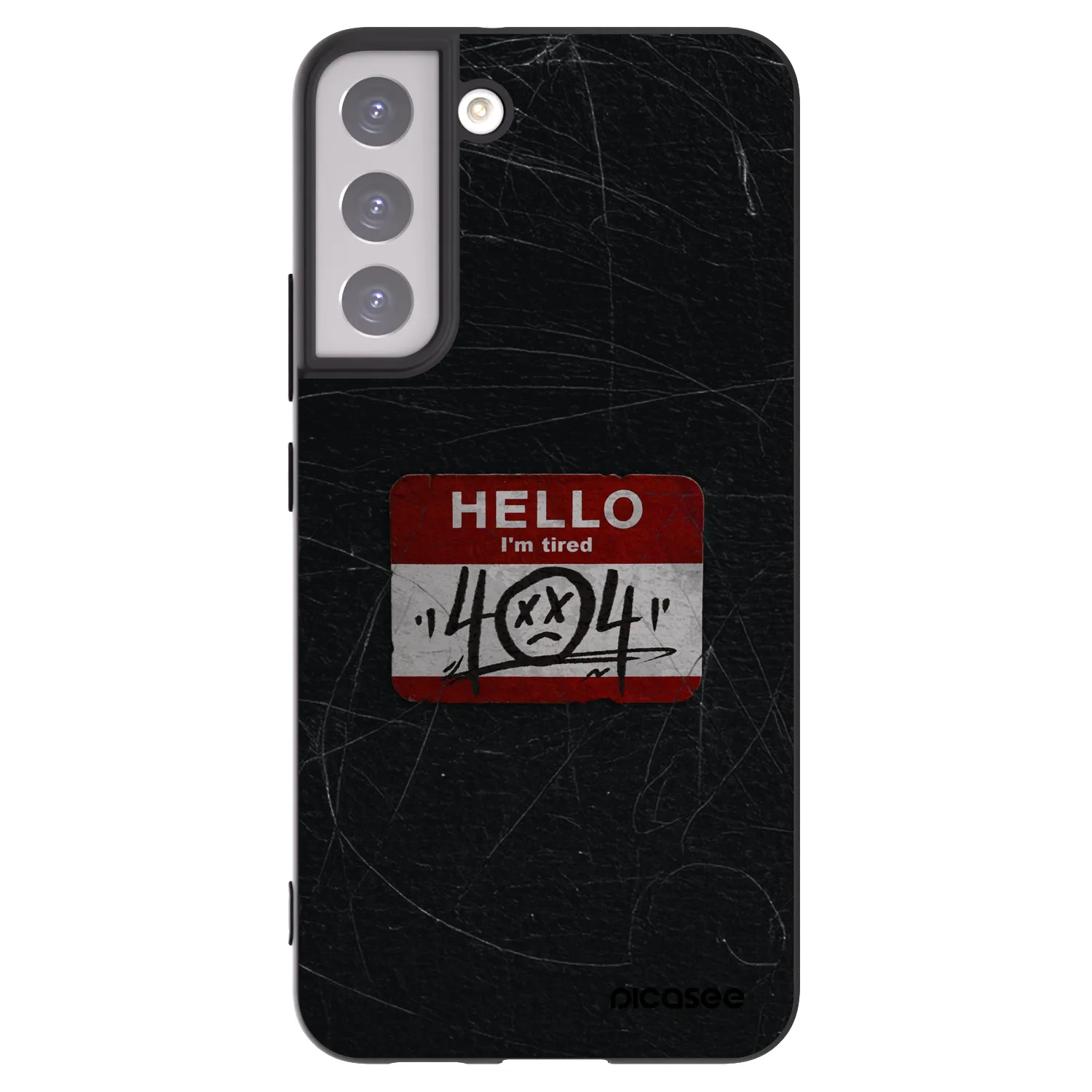 Picasee crna silikonska maskica za Samsung Galaxy S22+ 5G - HELLO 404