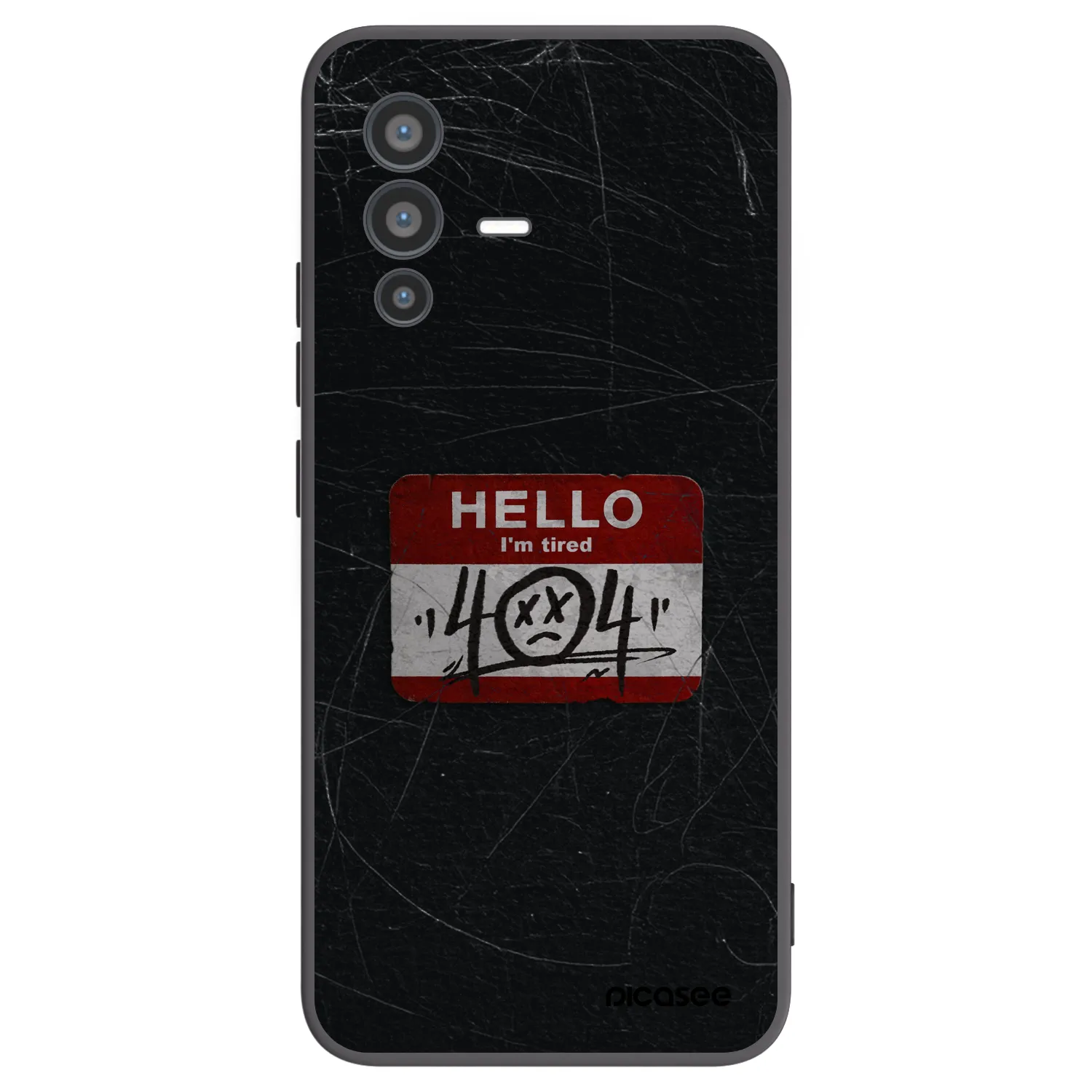 Picasee crna silikonska maskica za Vivo V23 5G - HELLO 404