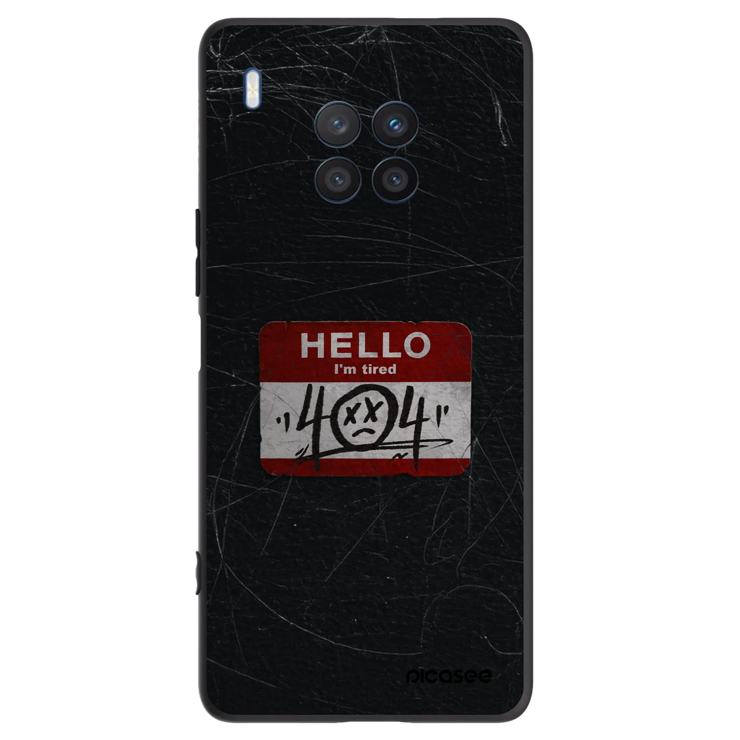 Picasee crna silikonska maskica za Honor 50 Lite - HELLO 404