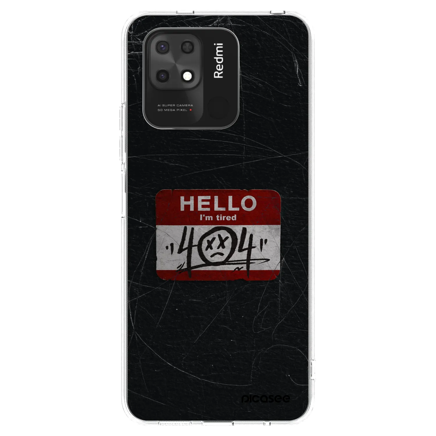 Picasee silikonska prozirna maskica za Xiaomi Redmi 10C - HELLO 404