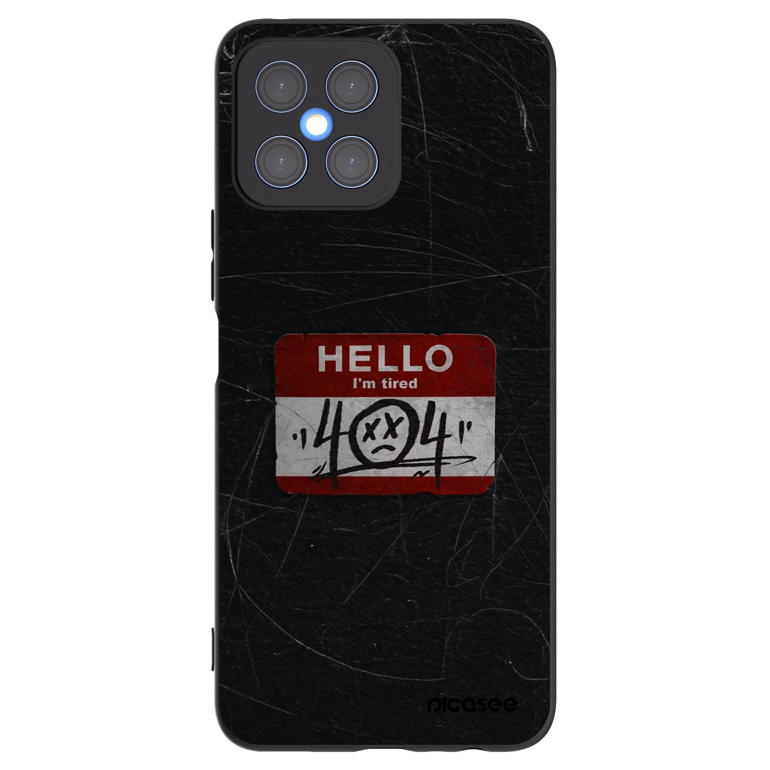 Picasee crna silikonska maskica za Honor X8 4G - HELLO 404