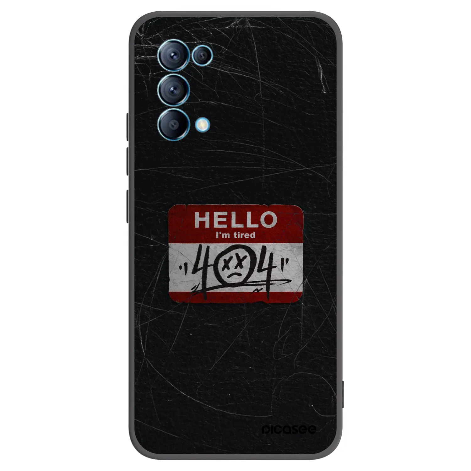 Picasee crna silikonska maskica za OPPO Reno 5 5G - HELLO 404