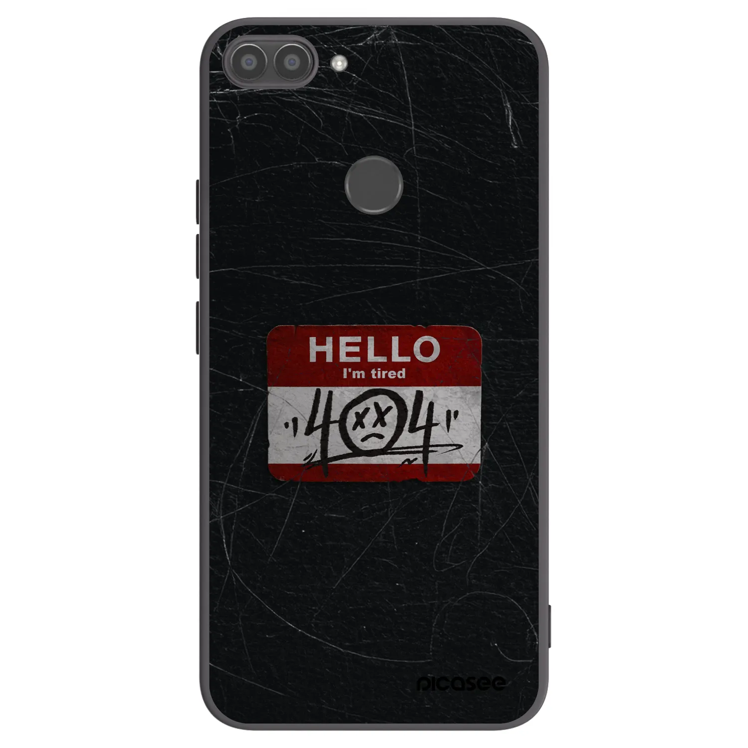 Picasee crna silikonska maskica za Huawei P Smart - HELLO 404