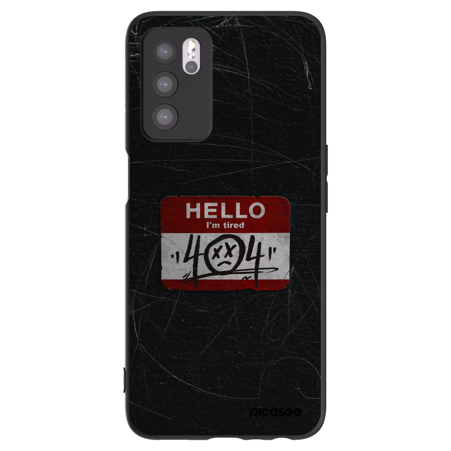 Picasee crna silikonska maskica za OPPO A16s - HELLO 404