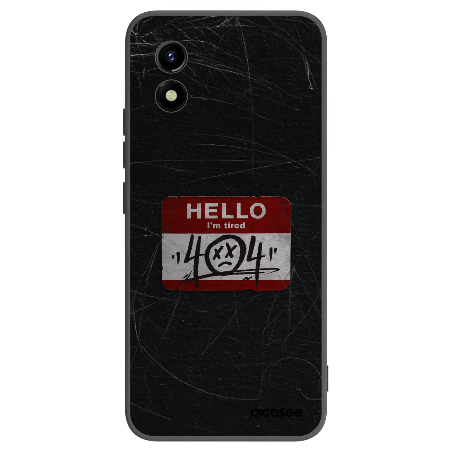 Picasee crna silikonska maskica za Vivo Y01 - HELLO 404