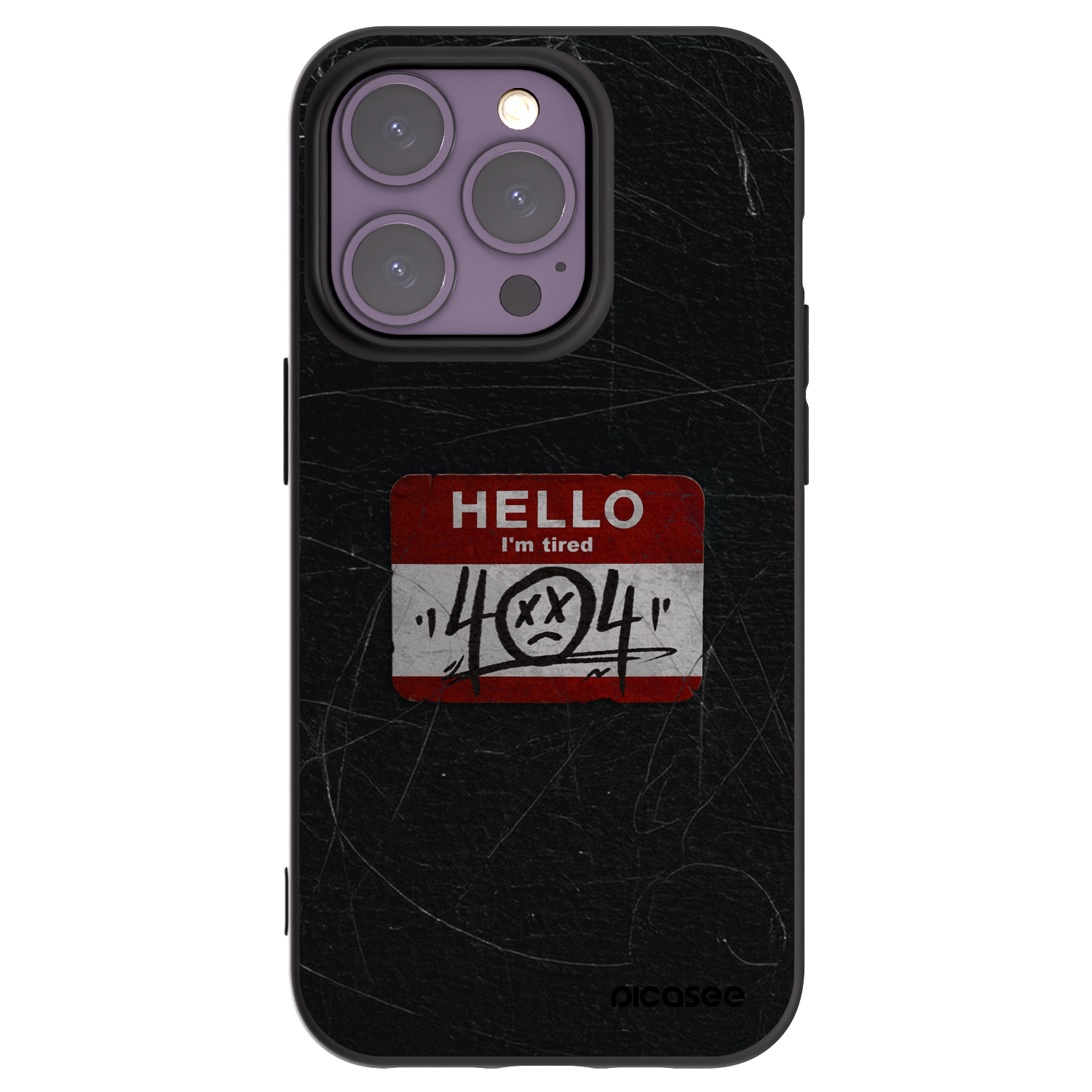 Picasee crna silikonska maskica za Apple iPhone 14 Pro - HELLO 404