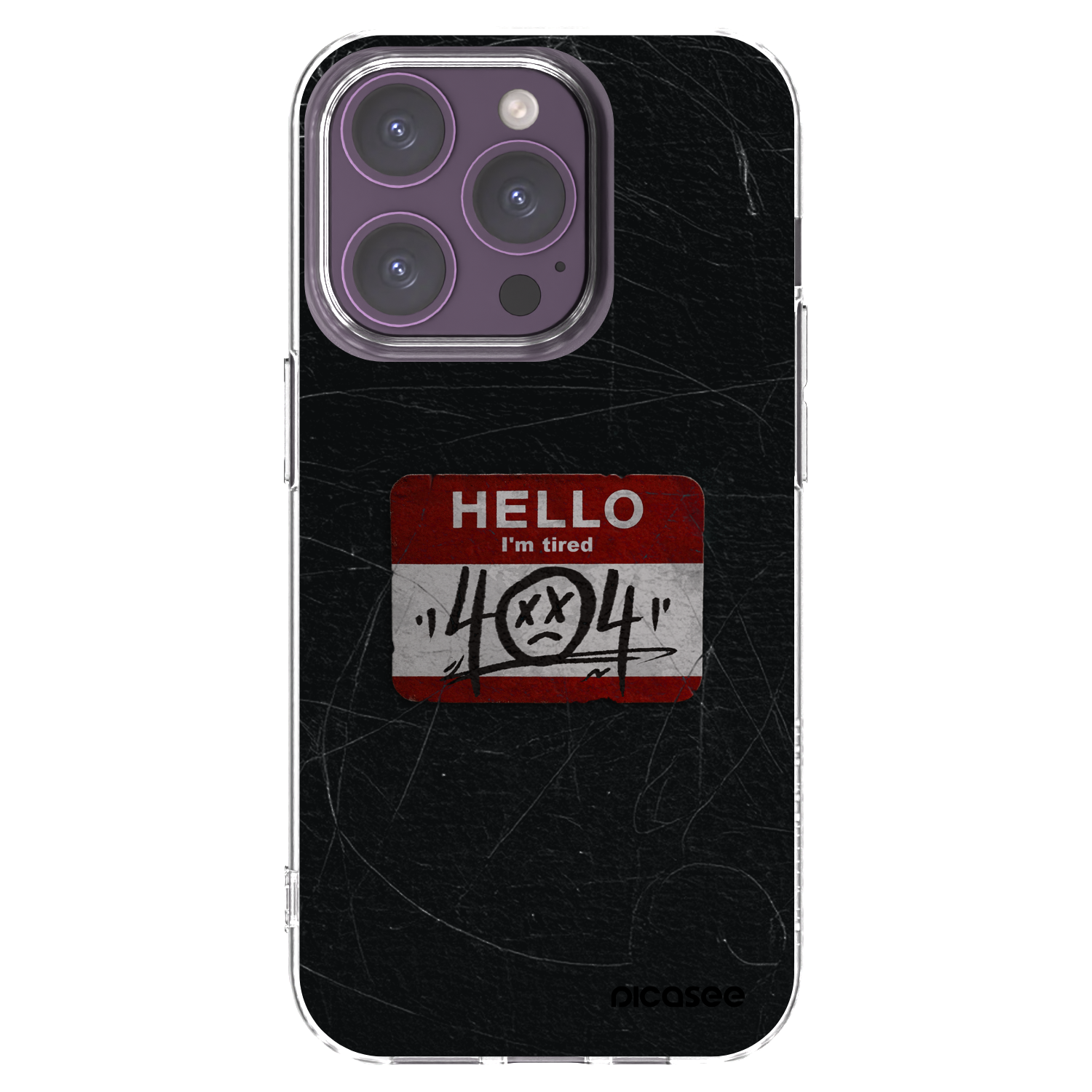Picasee silikonska prozirna maskica za Apple iPhone 14 Pro - HELLO 404