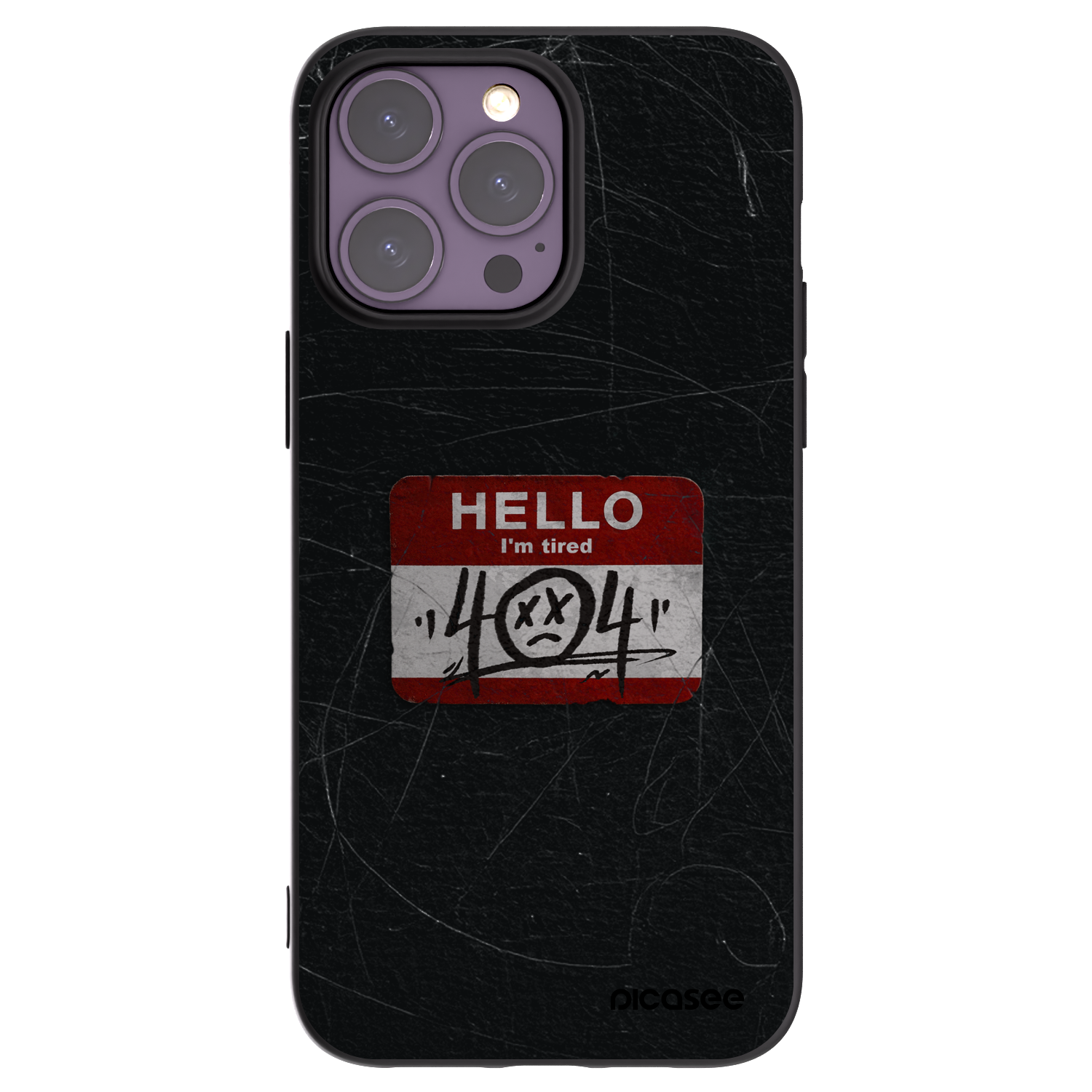 Picasee crna silikonska maskica za Apple iPhone 14 Pro Max - HELLO 404