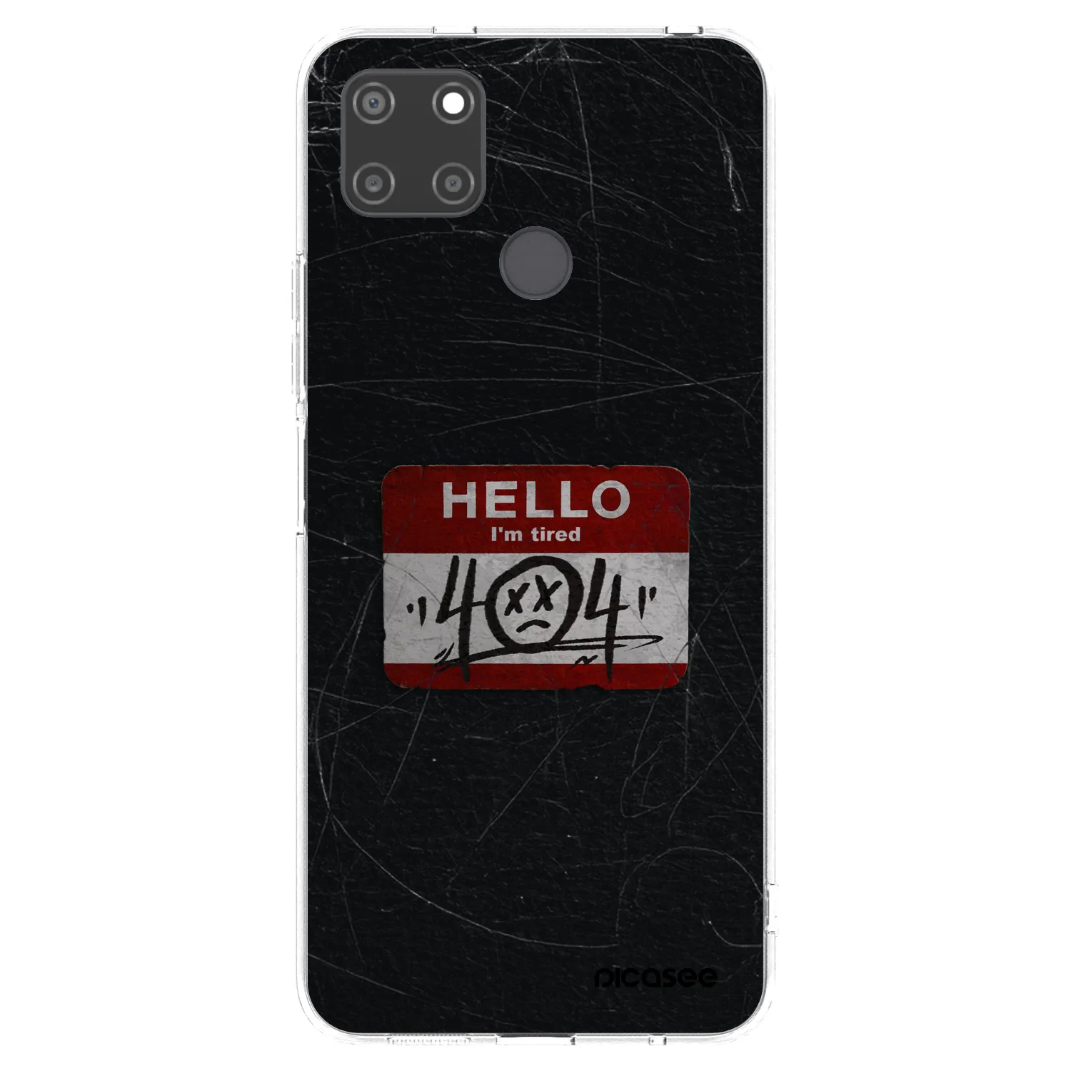 Picasee silikonska prozirna maskica za Realme C21Y - HELLO 404