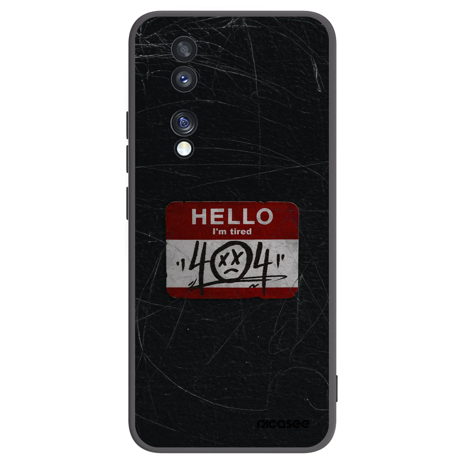 Picasee crna silikonska maskica za Honor 70 - HELLO 404