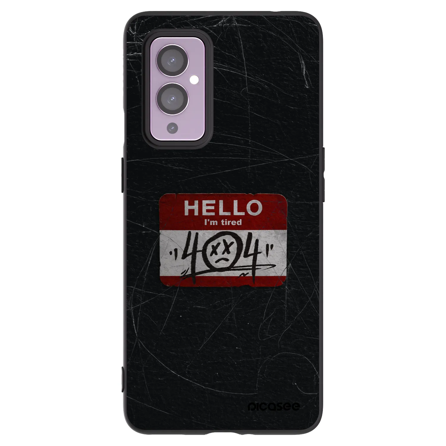 Picasee crna silikonska maskica za OnePlus 9 - HELLO 404